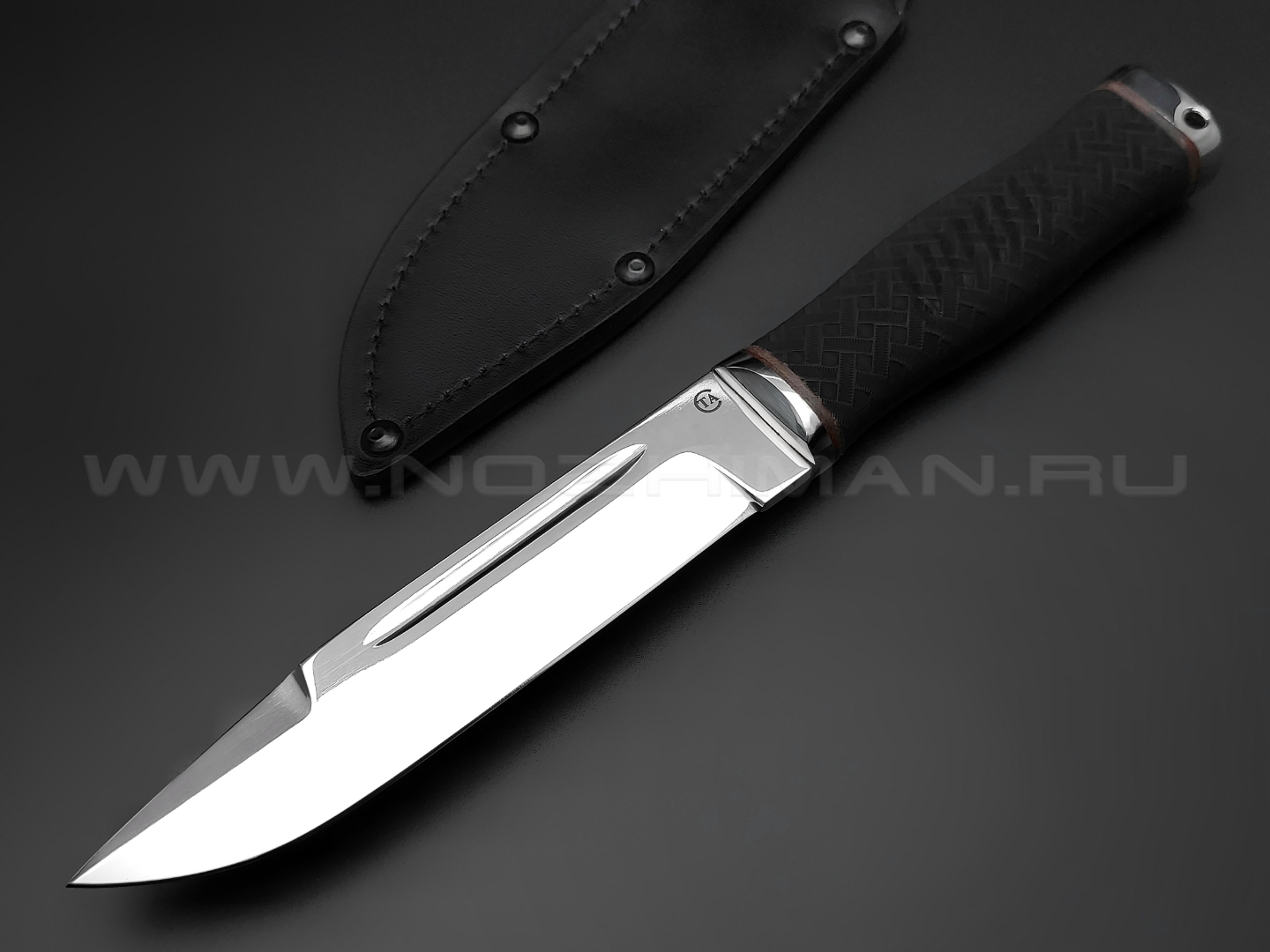 Нож "Русич" сталь 95Х18, рукоять резина (Титов & Солдатова)