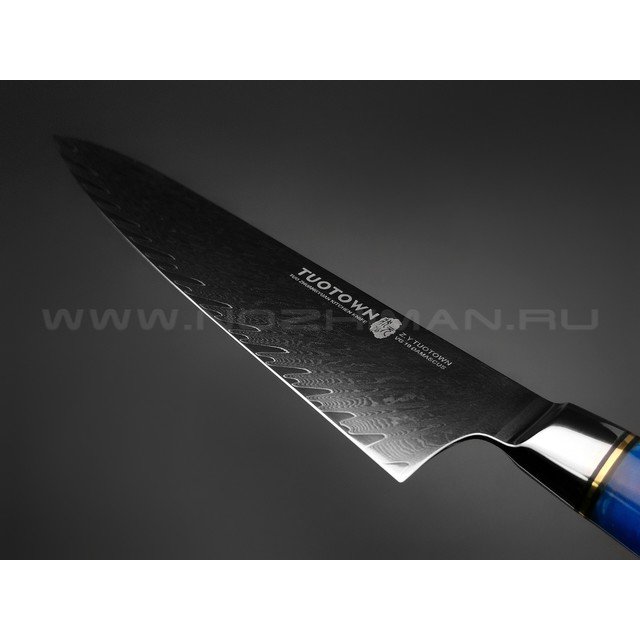 TuoTown нож Шеф 20 см DM003 сталь Damascus VG10, рукоять гибрид