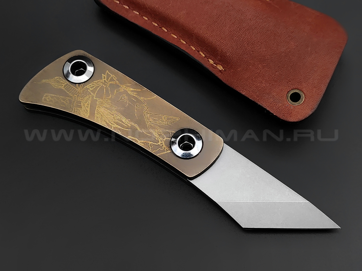 Нож Brutalica Namakubi сталь Aus-8, рукоять латунь