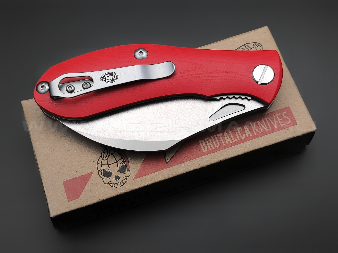Brutalica нож Tsarap folder, сталь D2, рукоять G10 red