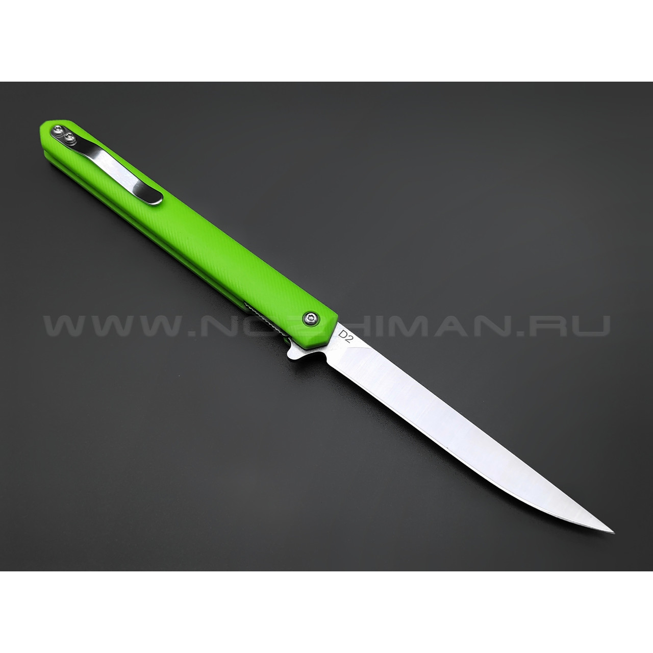 TuoTown нож BDJ-VG сталь D2, рукоять Grivory neon green