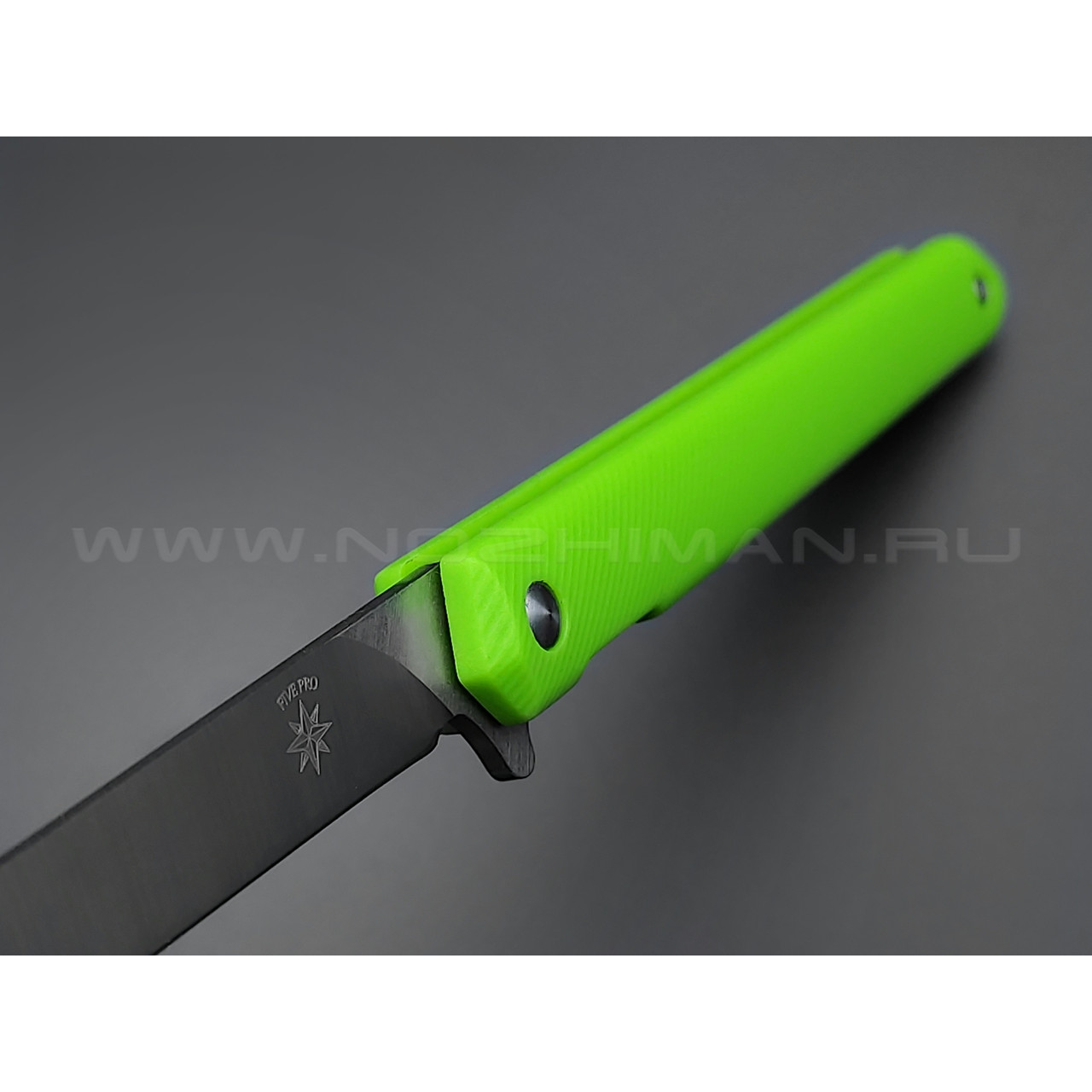 TuoTown нож BDJ-VG сталь D2, рукоять Grivory neon green