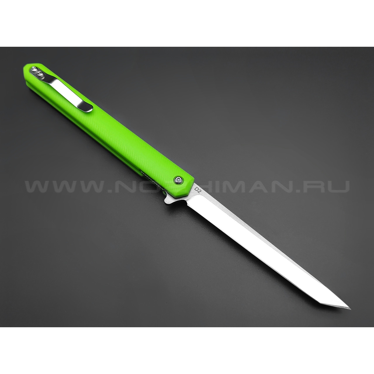 TuoTown нож BDT-VG tanto сталь D2, рукоять Grivory neon green
