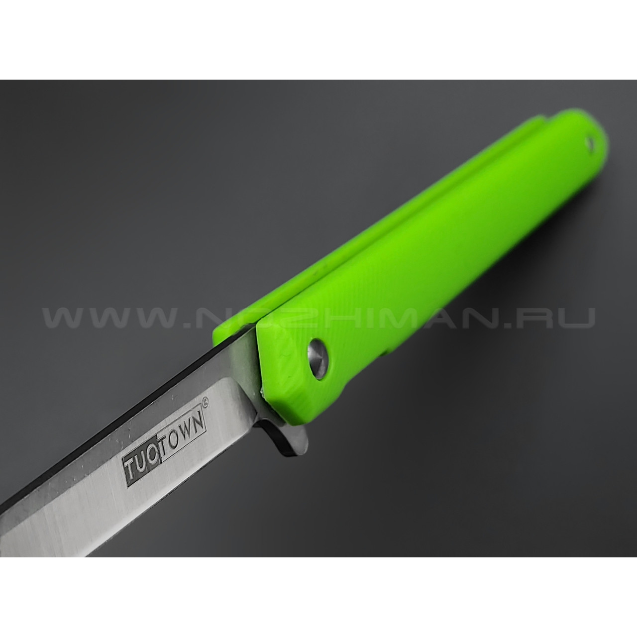 TuoTown нож BDT-VG tanto сталь D2, рукоять Grivory neon green