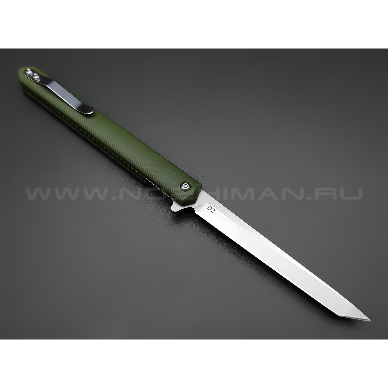 TuoTown нож BDT-G tanto сталь D2, рукоять Grivory OD green