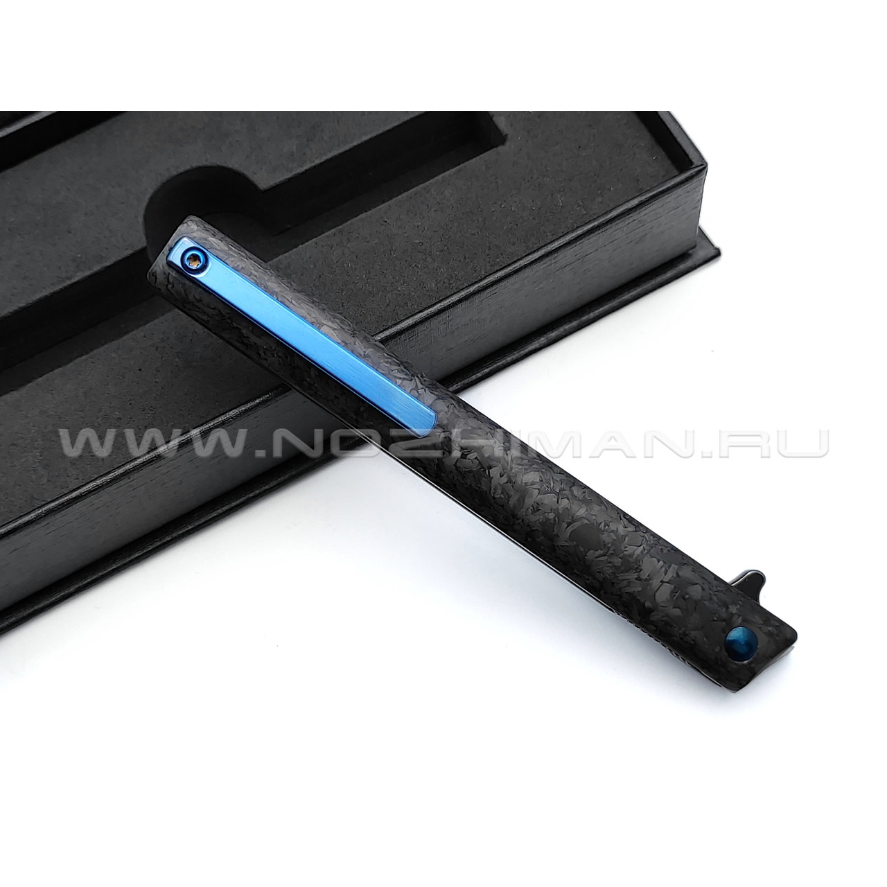 TuoTown нож BDT-M390 tanto сталь M390 блэквош, рукоять Chaotic Carbon fiber