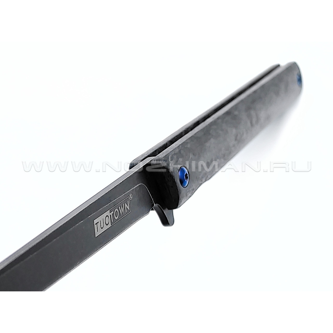 TuoTown нож BDT-M390 tanto сталь M390 блэквош, рукоять Chaotic Carbon fiber