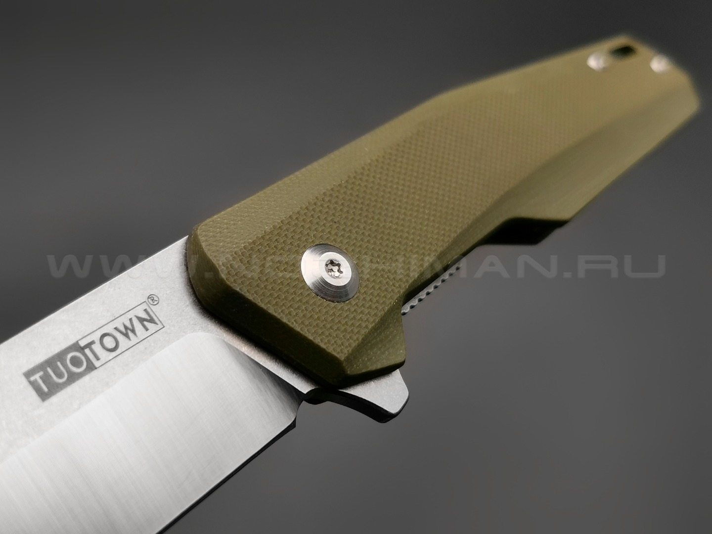 TuoTown нож JJ045-G сталь D2, рукоять G10 OD green