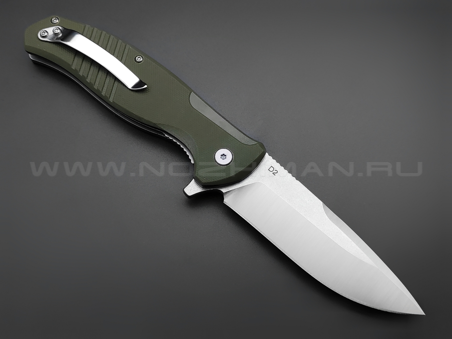 TuoTown нож JJ047-G сталь D2, рукоять G10 OD green