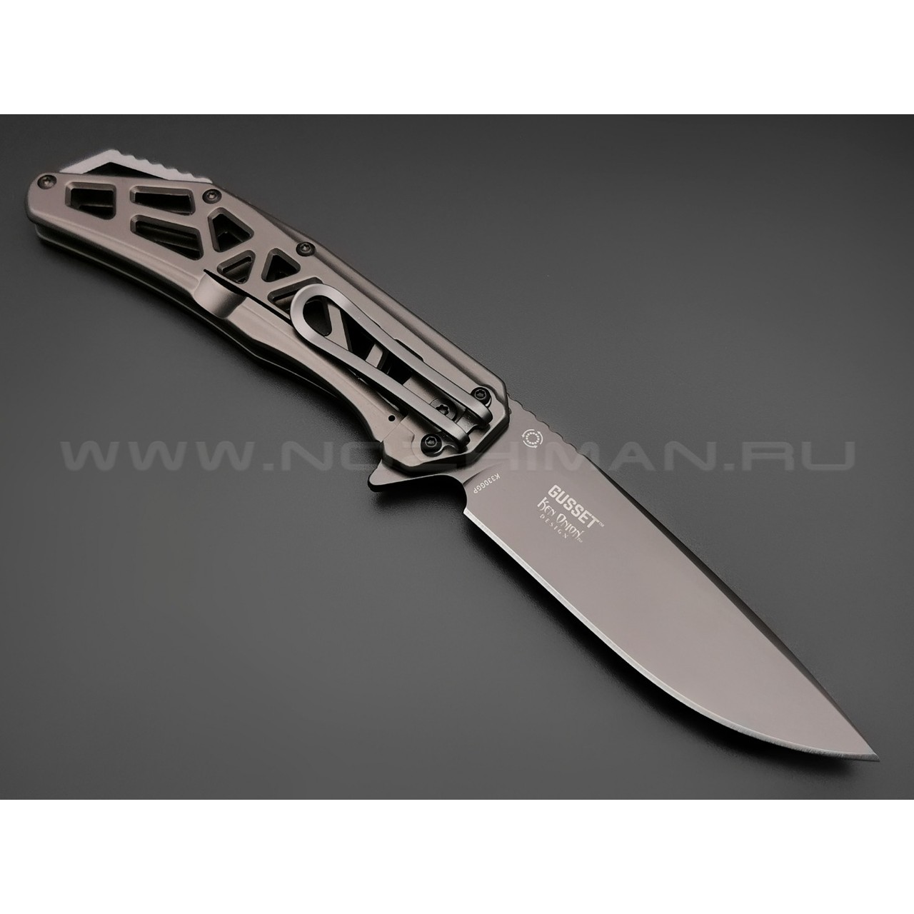 Нож CRKT Gusset K330GGP сталь 8Cr13MoV рукоять Stainless Steel