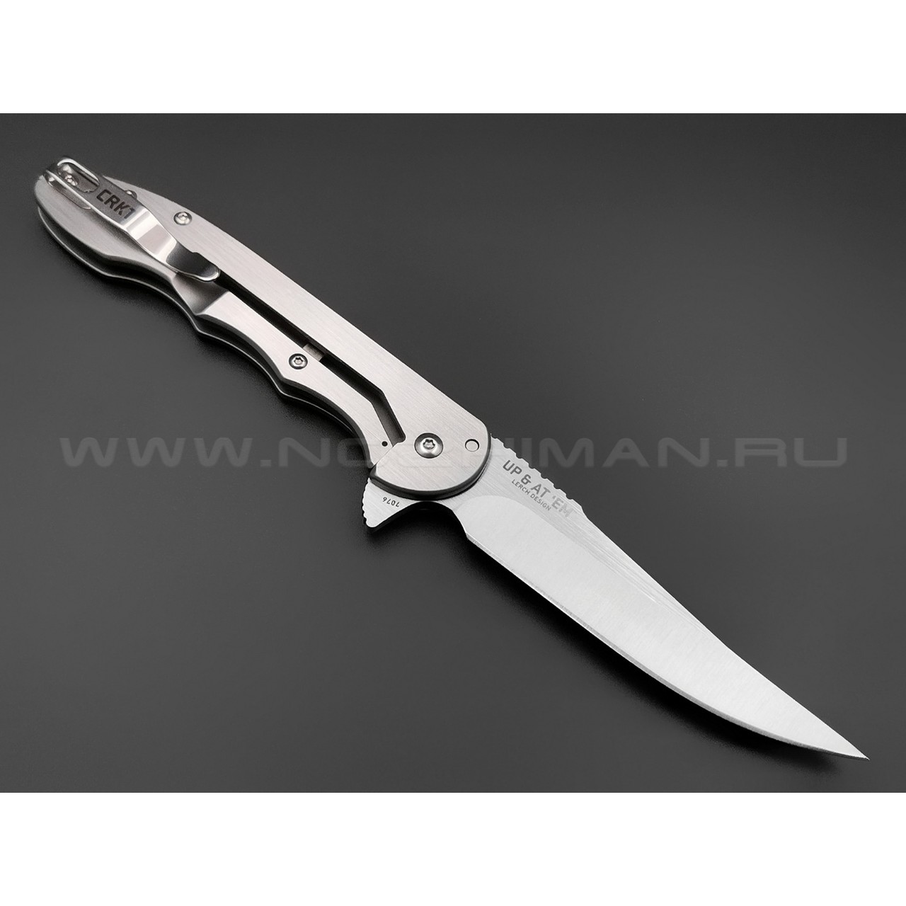 Нож CRKT Up & At 'Em 7076 сталь 8Cr13MoV рукоять Stainless Steel