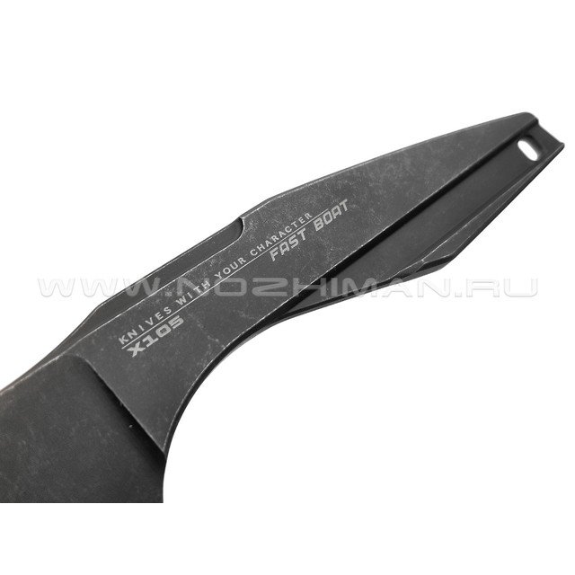 Нож Special Knives Fast Boat black сталь X105, рукоять сталь