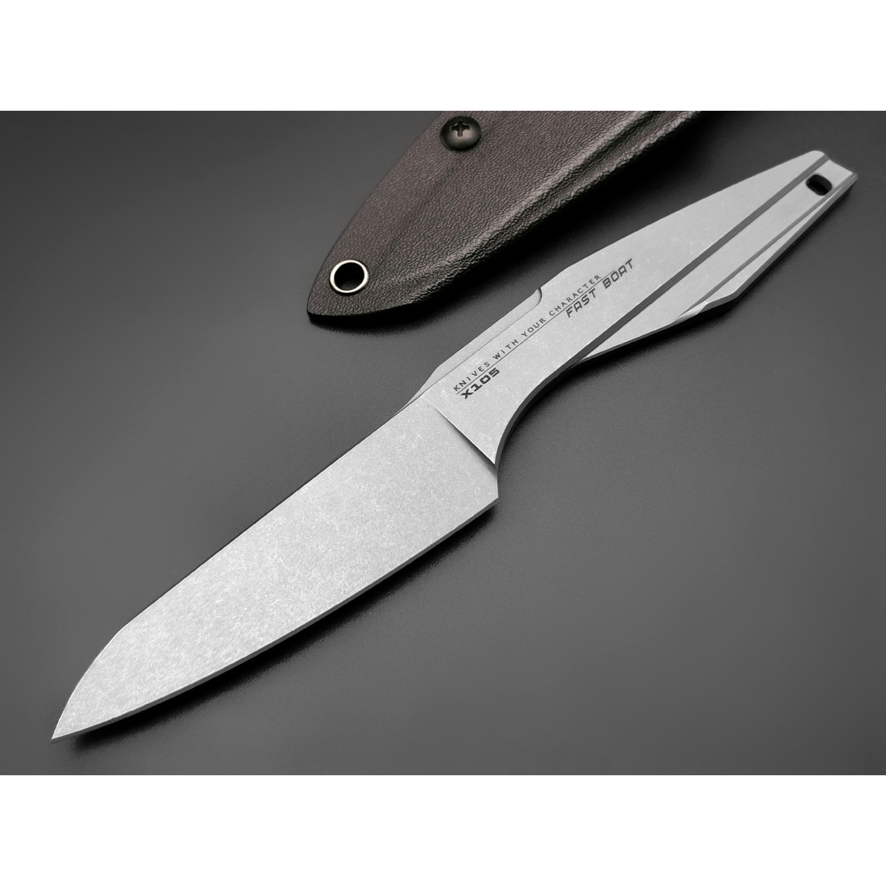 Нож Special Knives Fast Boat стоунвош сталь X105, рукоять сталь