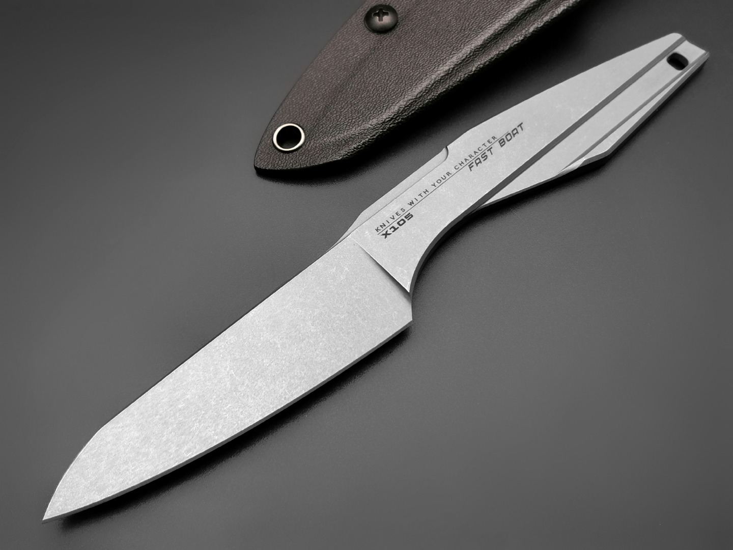 Нож Special Knives Fast Boat stonewash сталь X105, рукоять сталь