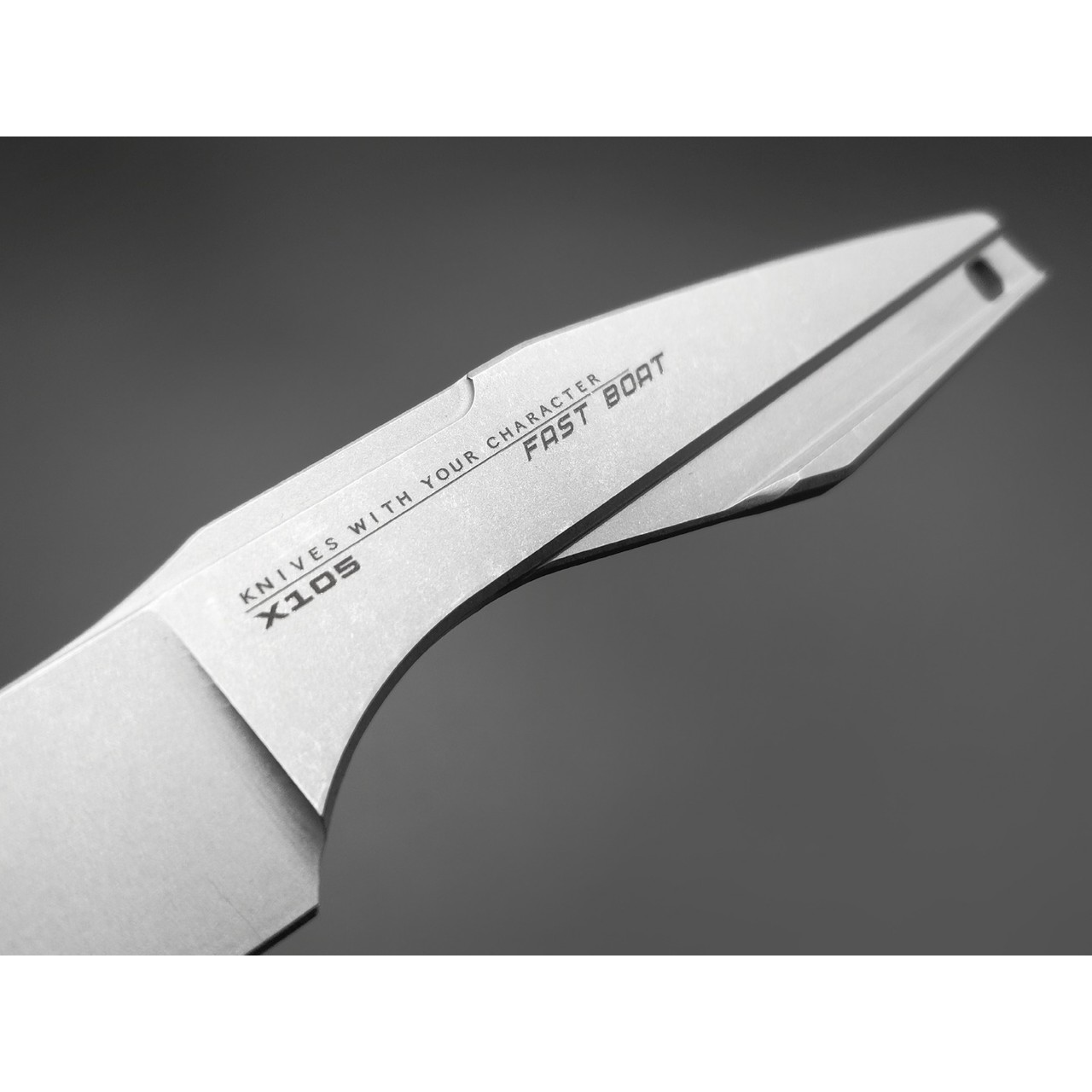 Нож Special Knives Fast Boat стоунвош сталь X105, рукоять сталь