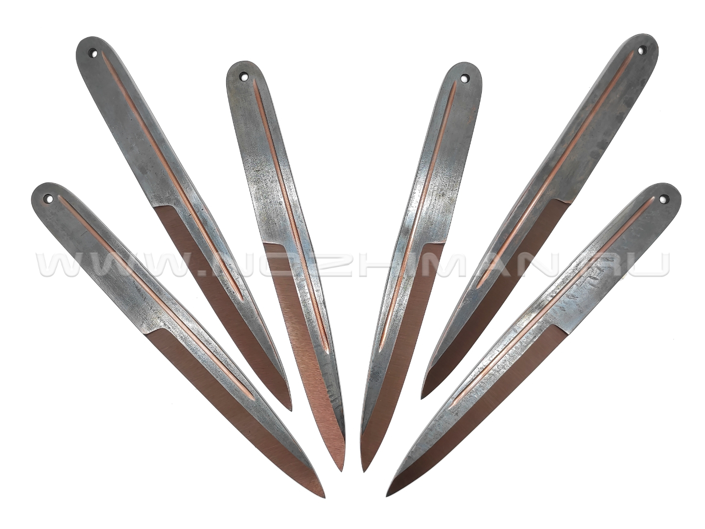 Набор метательных ножей "Миг-1ШД" 6 шт, сталь 30ХГСА
