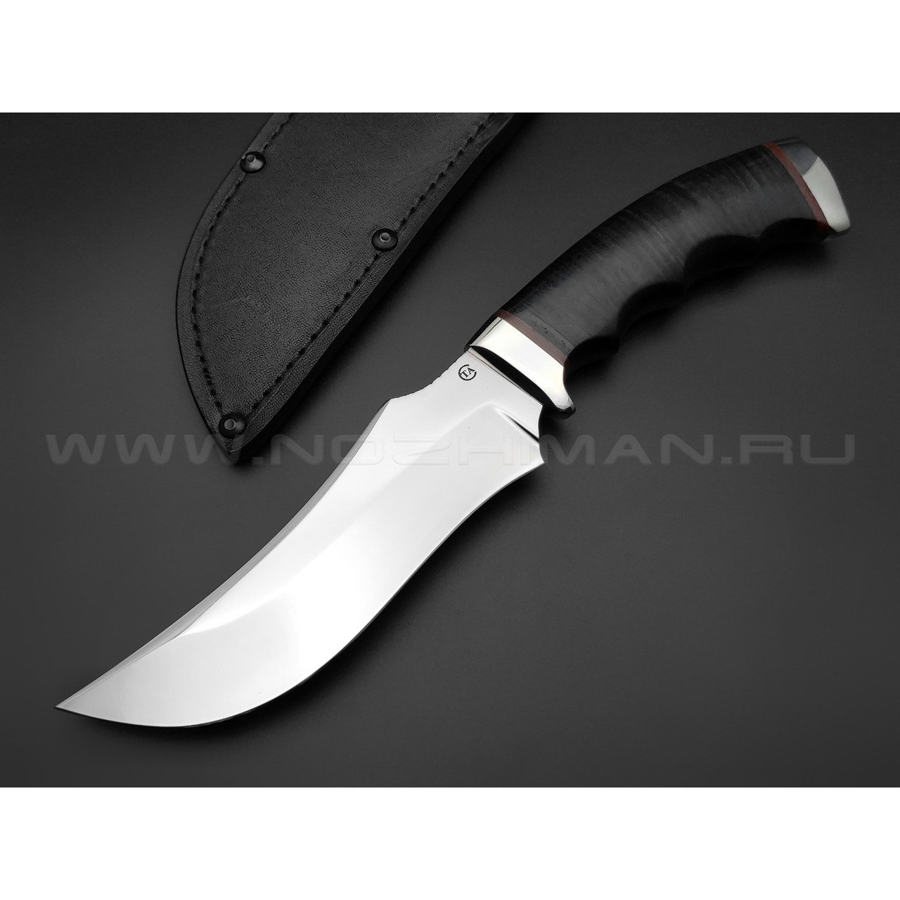 Нож "Бизон" сталь 95Х18, рукоять наборная кожа (Титов & Солдатова)