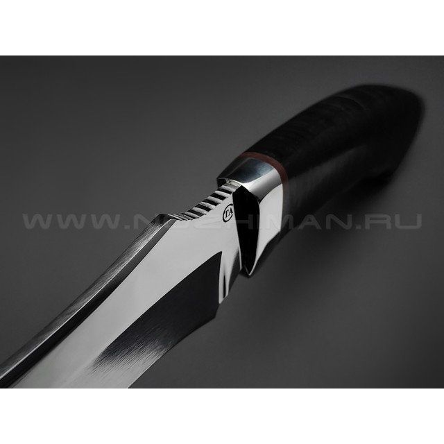 Нож "Бизон" сталь 95Х18, рукоять наборная кожа (Титов & Солдатова)