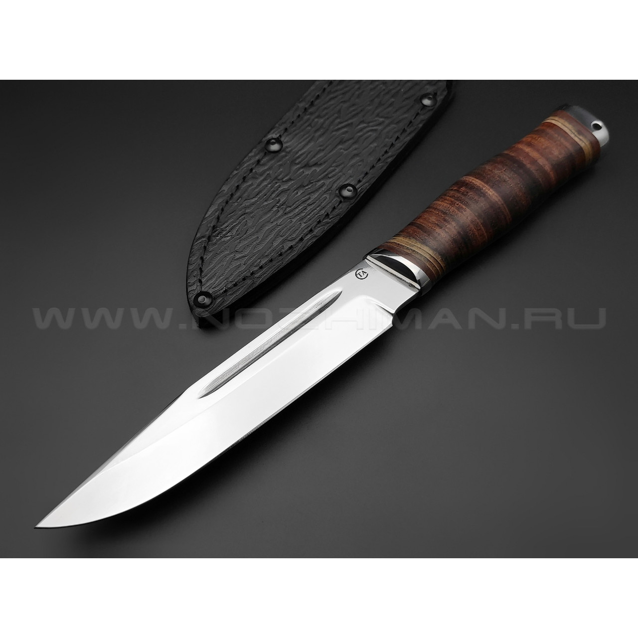 Нож "Казак-1" сталь 95Х18, рукоять наборная кожа (Титов & Солдатова)