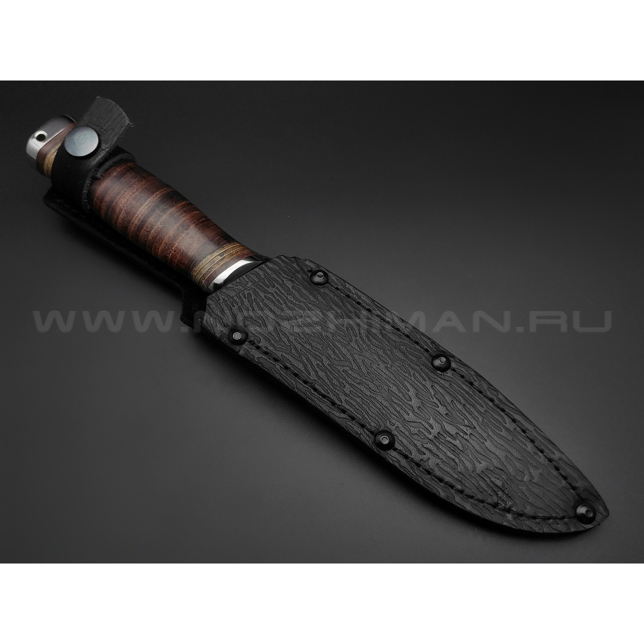 Нож "Казак-1" сталь 95Х18, рукоять наборная кожа (Титов & Солдатова)