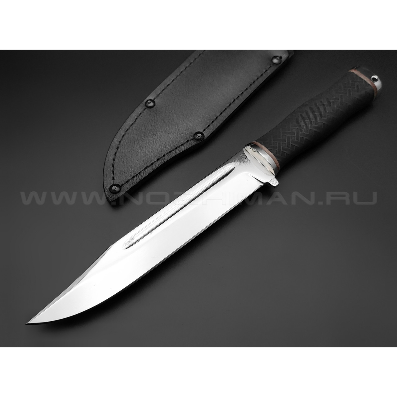 Нож "Атаман" сталь 95Х18, рукоять резина, сталь (Титов & Солдатова)
