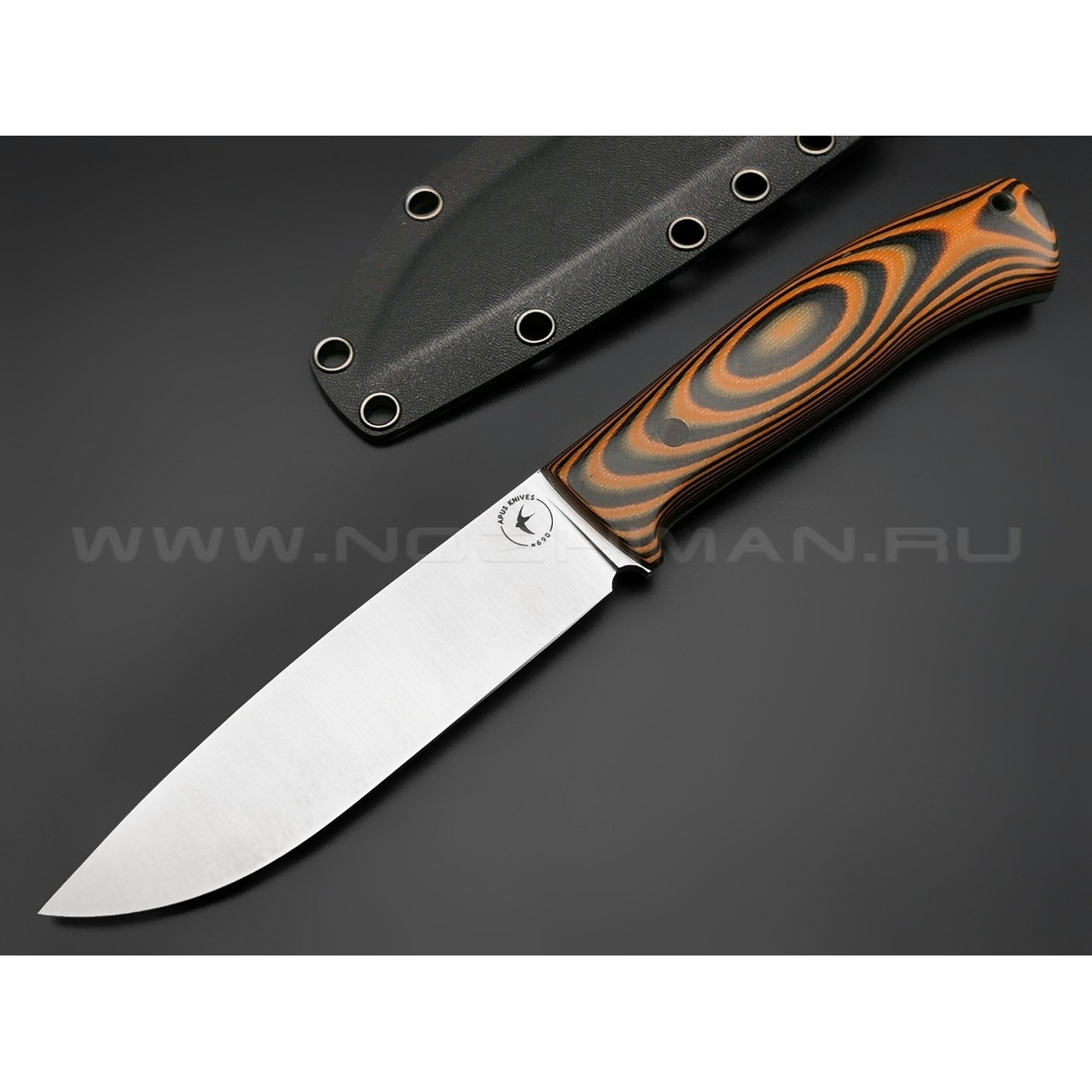 Апус нож Destruktor сталь N690, рукоять G10 black & orange
