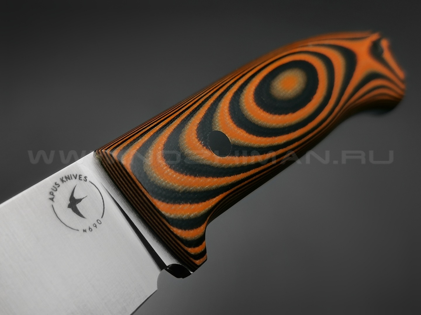 Apus Knives нож Destruktor сталь N690, рукоять G10 black & orange