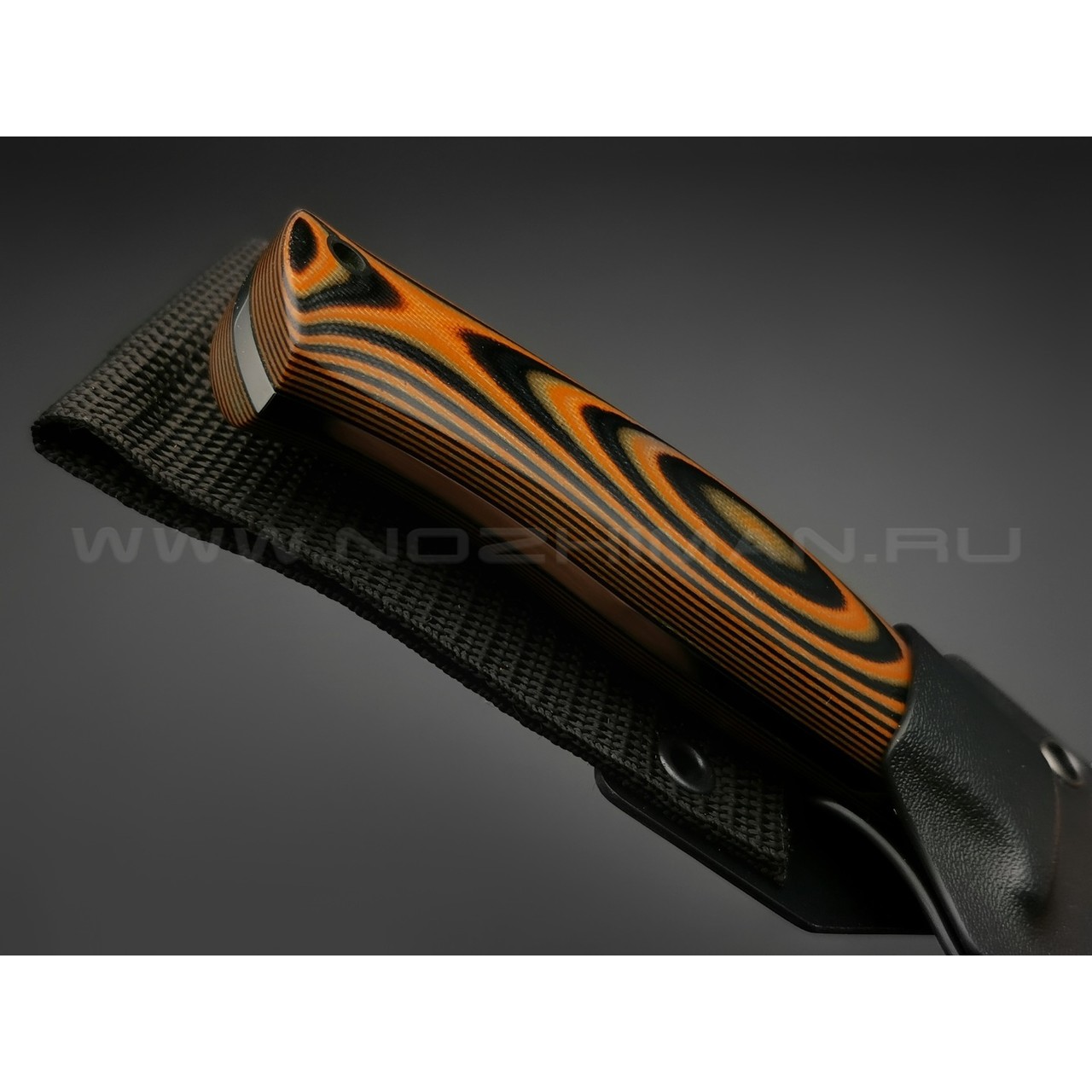 Апус нож Destruktor сталь N690, рукоять G10 black & orange
