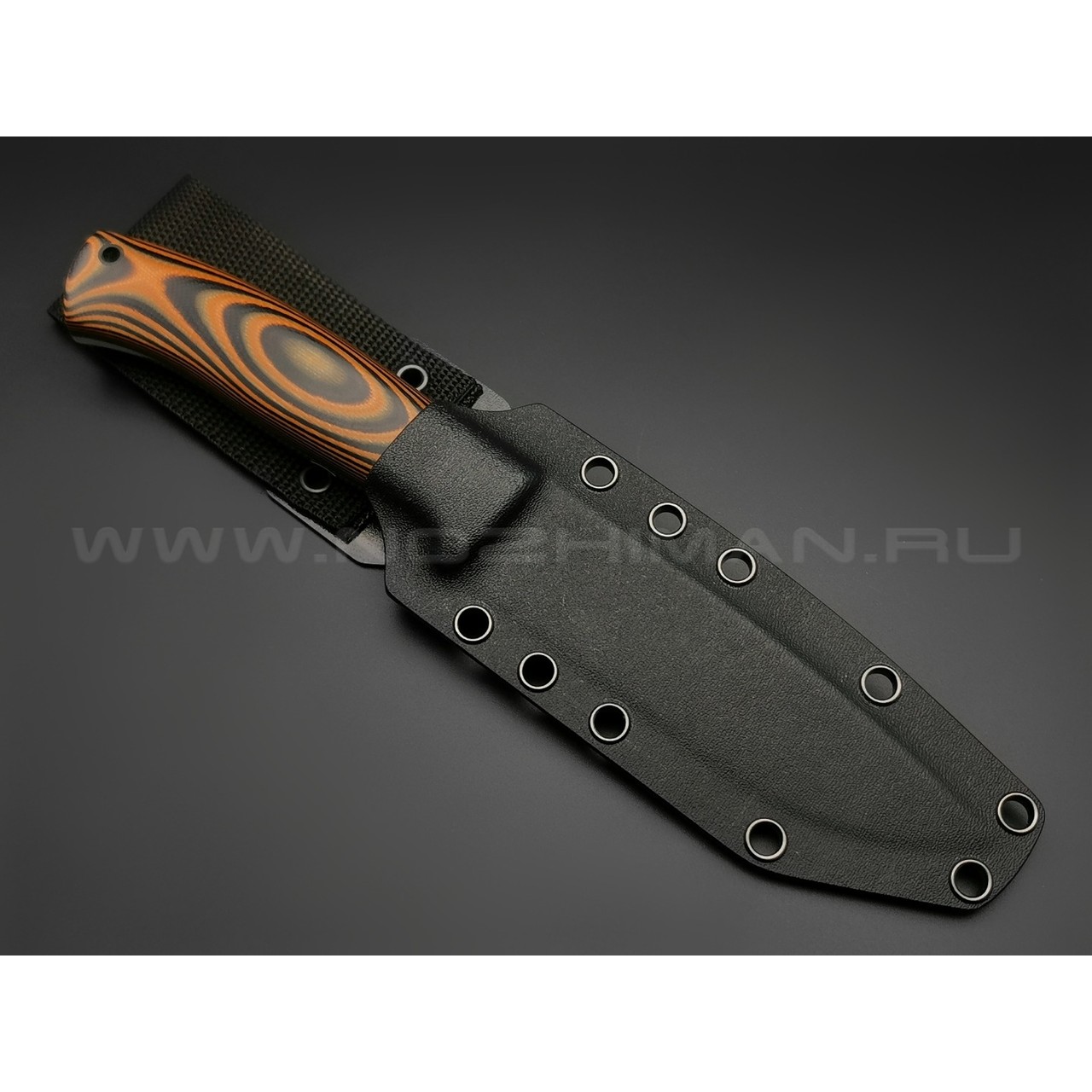 Апус нож Destruktor сталь N690, рукоять G10 black & orange