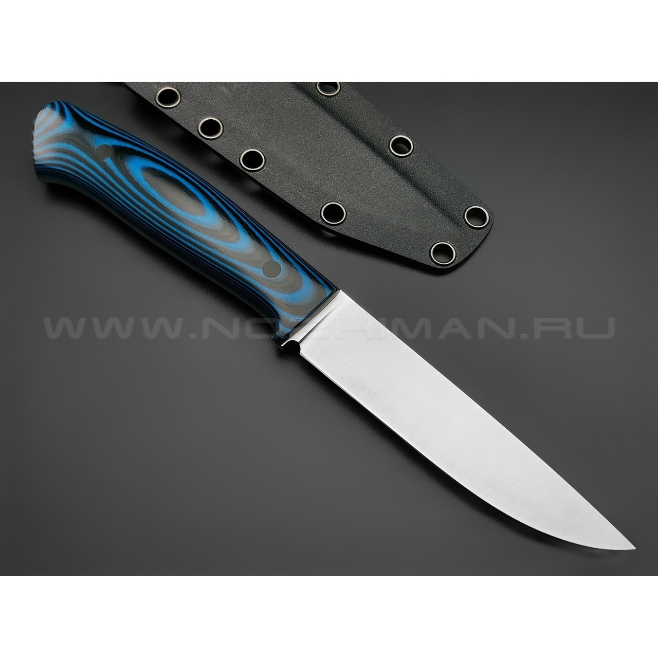 Апус нож Fishman сталь N690, рукоять G10 black & blue