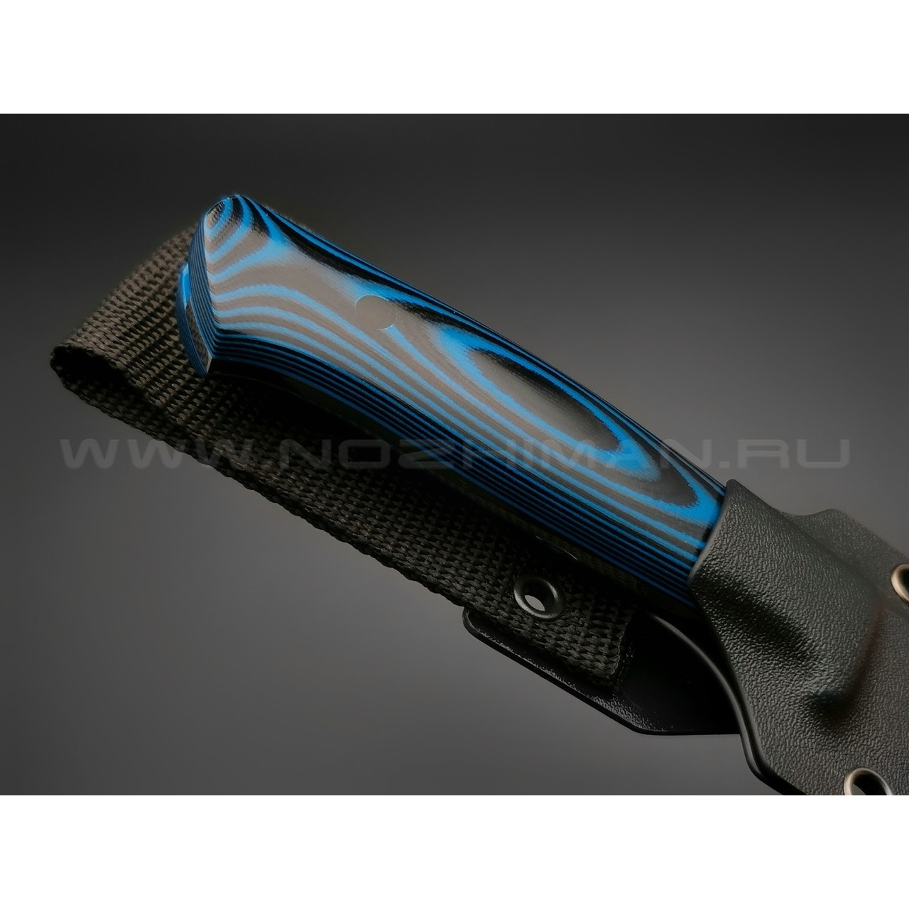 Апус нож Fishman сталь N690, рукоять G10 black & blue
