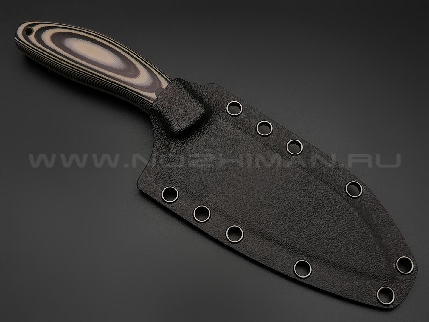 Apus Knives нож Santoku-M сталь M390, рукоять G10 black & white