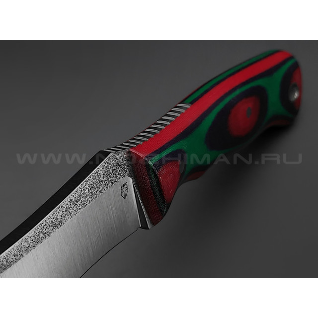 РВС нож Зверобой сталь N690, рукоять микарта (green, purple, red)