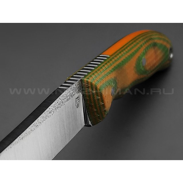 РВС нож Лимонный Шершень сталь N690, рукоять микарта yellow & green