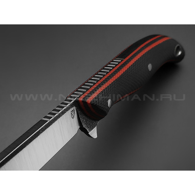 РВС нож Кукушка сталь N690, рукоять микарта black & red