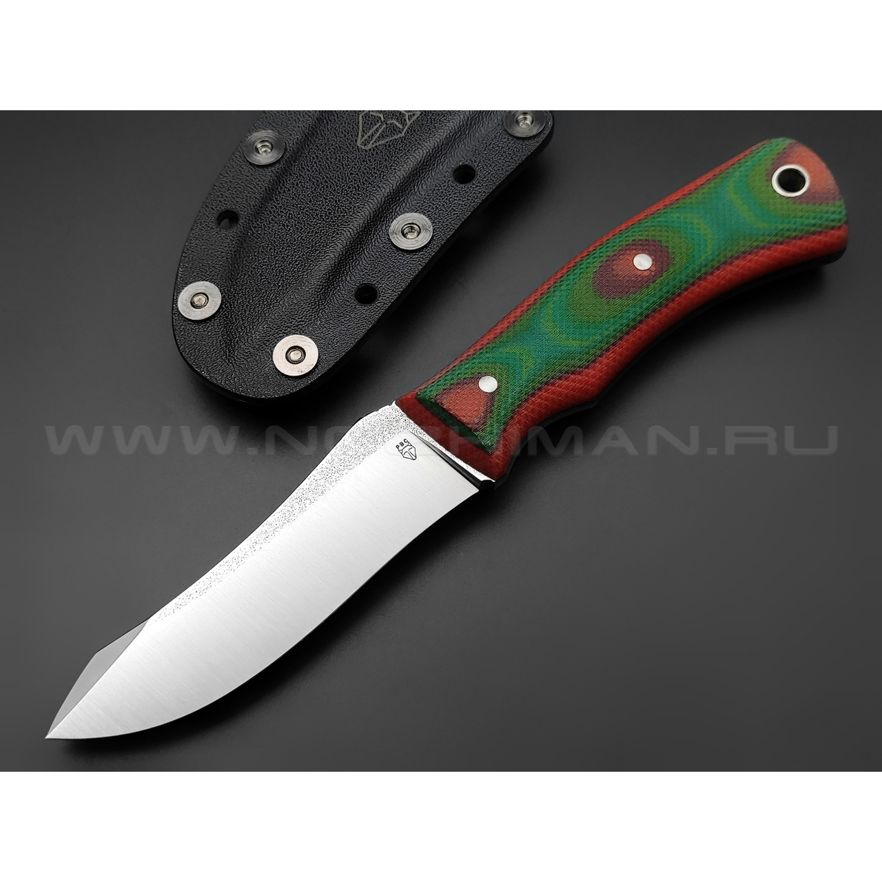 РВС нож Зверобой сталь N690, рукоять микарта (orange, green, red)