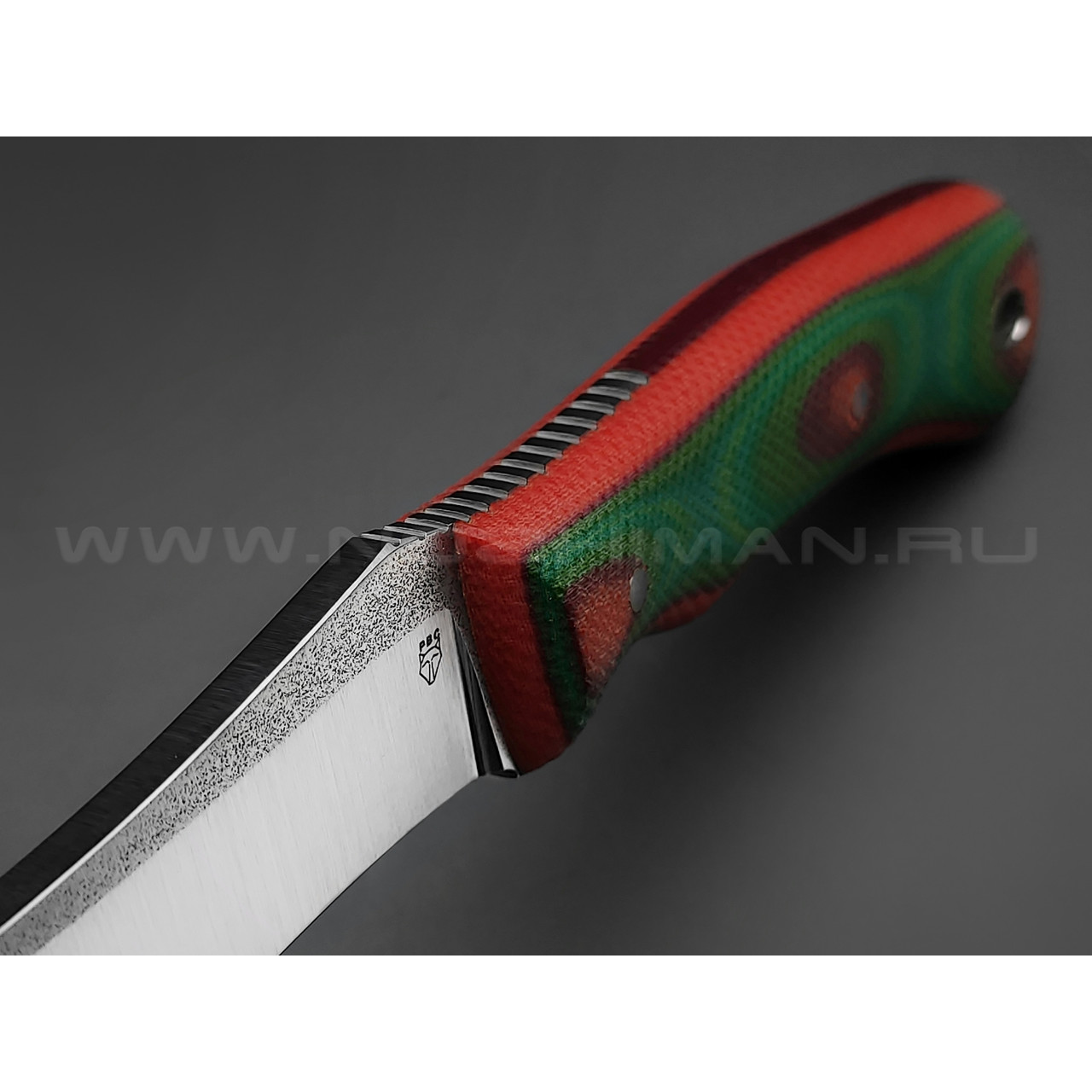 РВС нож Зверобой сталь N690, рукоять микарта (orange, green, red)