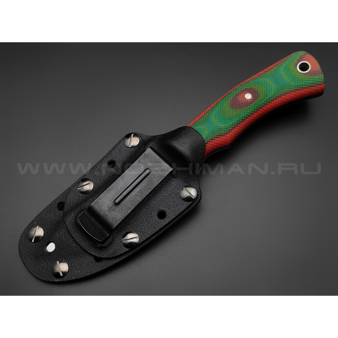 РВС нож Зверобой сталь N690, рукоять микарта (orange, green, red)