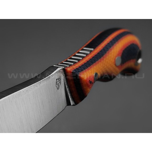 РВС нож Двояк сталь N690, рукоять микарта (navy, red, orange)