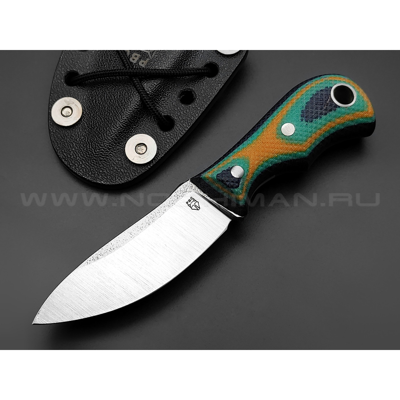 РВС нож Двояк сталь N690, рукоять микарта (yellow, green, navy)