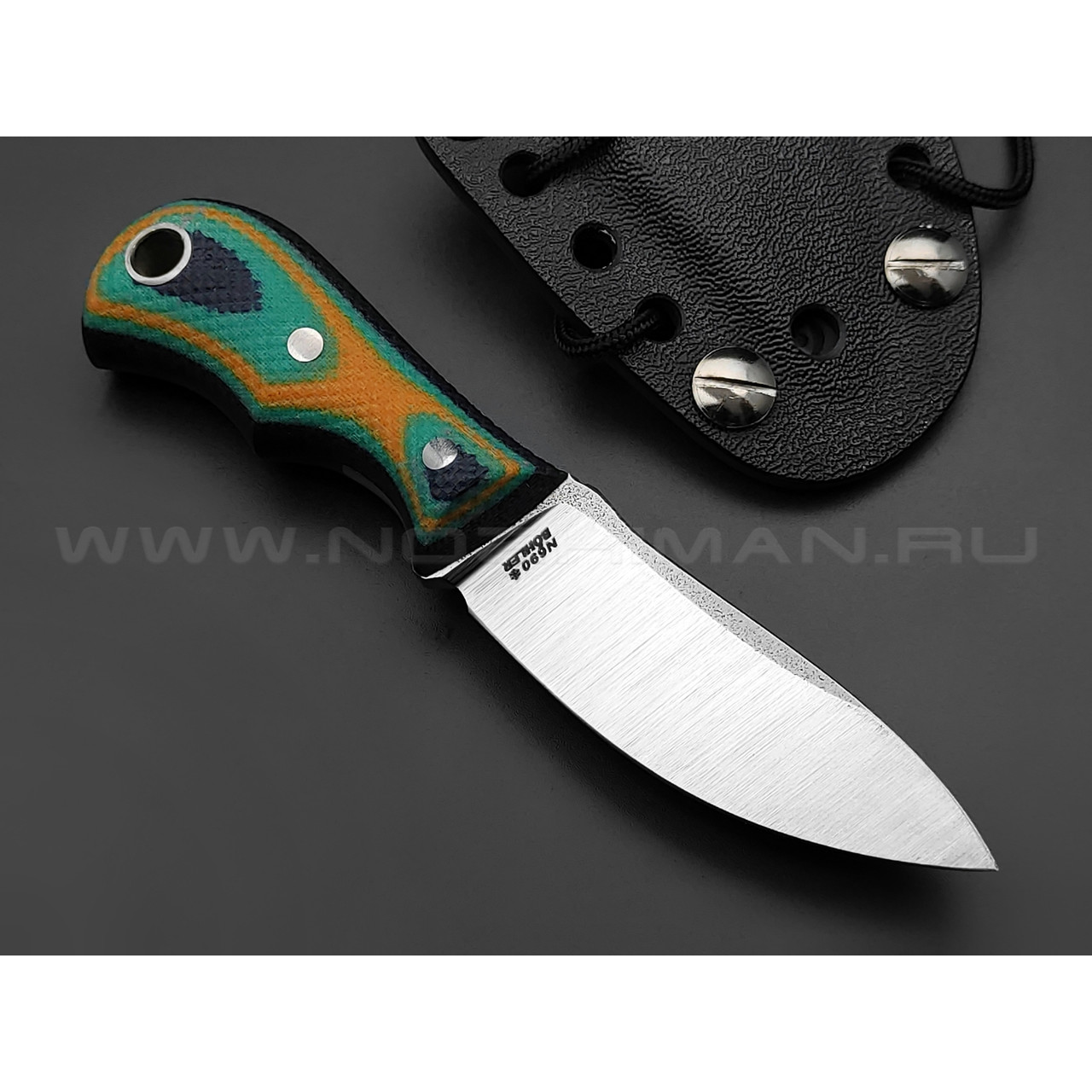 РВС нож Двояк сталь N690, рукоять микарта (yellow, green, navy)