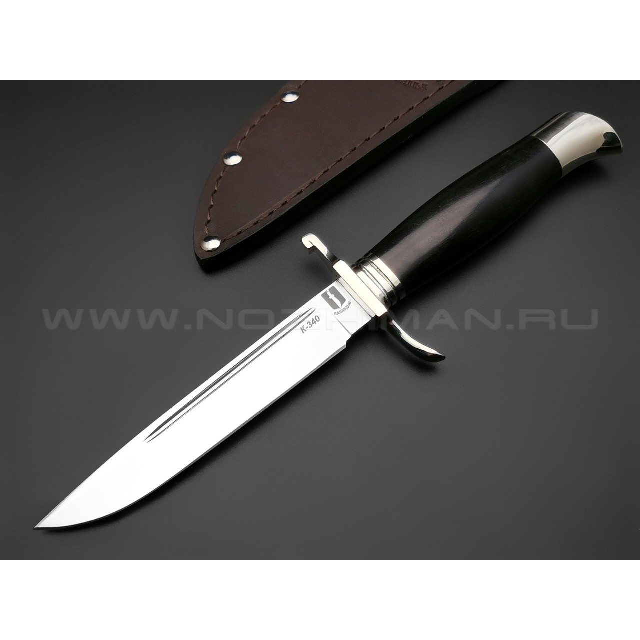 Нож "Финка НКВД" сталь K340, рукоять дерево граб, мельхиор (Наследие)