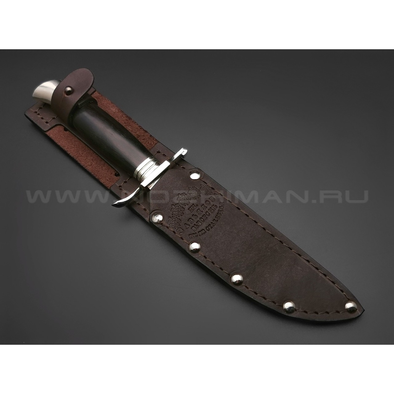 Нож "Финка НКВД" сталь K340, рукоять дерево граб, мельхиор (Наследие)