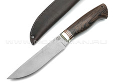 Нож "Альфа-Центавра" сталь ХВ5, рукоять дерево венге, мельхиор (Товарищество Завьялова)