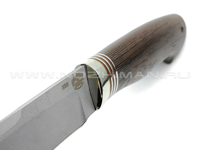 Нож "Альфа-Центавра" сталь ХВ5, рукоять дерево венге, мельхиор (Товарищество Завьялова)