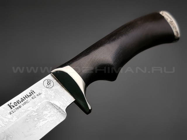 Нож "Газель-М" сталь Х12МФ, рукоять дерево граб, мельхиор (Фурсач А. А.)