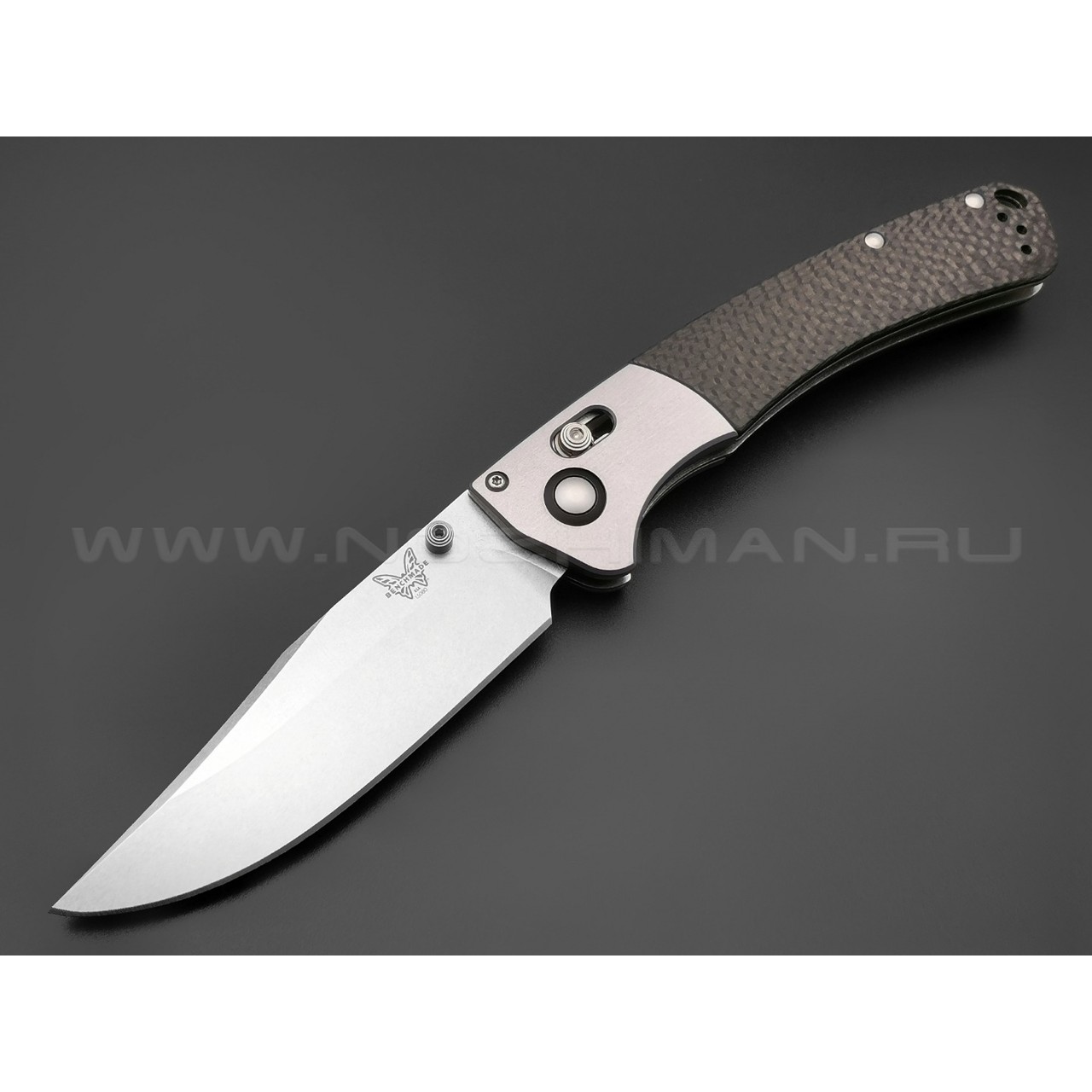 Нож Benchmade Custom Crooked River CU15080-SS-20CV сталь CPM-20CV, рукоять Carbon fiber