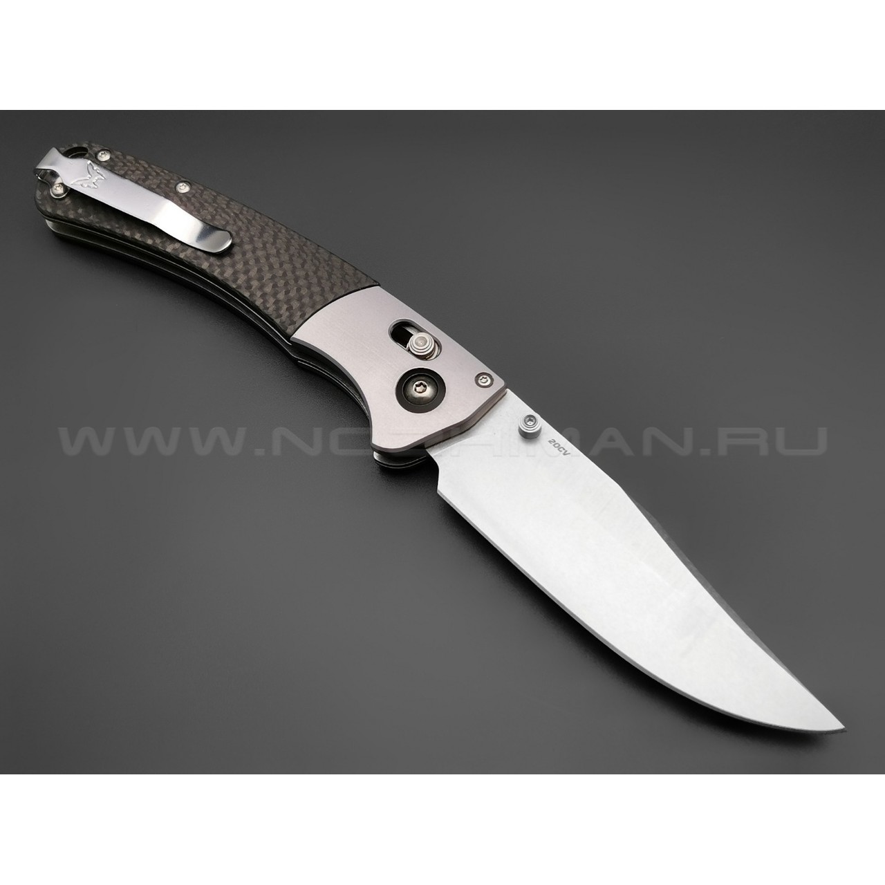 Нож Benchmade Custom Crooked River CU15080-SS-20CV сталь CPM-20CV, рукоять Carbon fiber