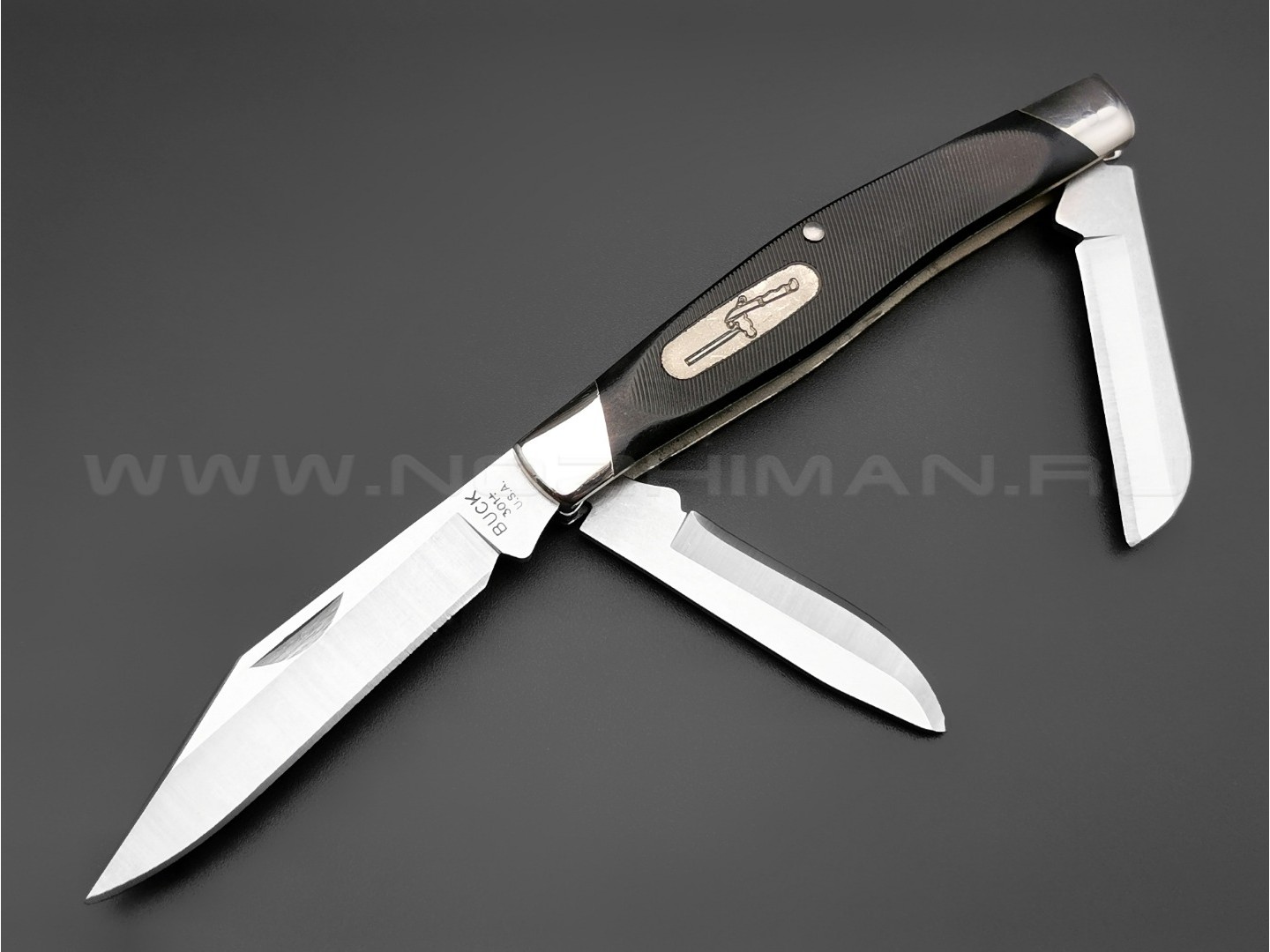 Нож Buck 301 Stockman 0301BKS сталь 420HC, рукоять Black Valox, нейзильбер