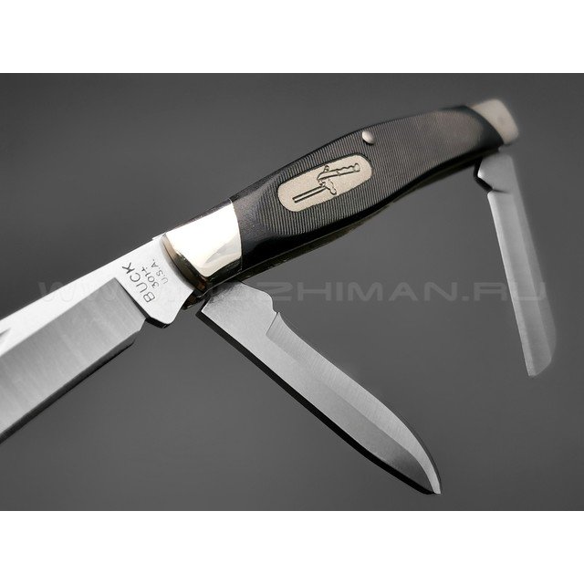 Нож Buck 301 Stockman 0301BKS сталь 420HC, рукоять Black Valox, нейзильбер